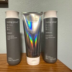 Living Proof Perfect Hair Day Shampoo+ Conditioner+High Shine Gloss Retail $110